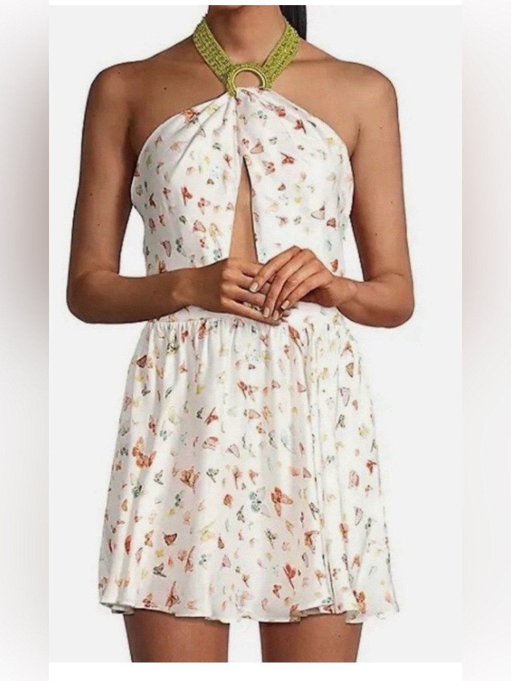 NWT My Beachy Side Monarch Mini Dress - Emily in Paris - Pink - Butterfly Medium
